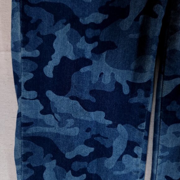 Woman Within Blue Jeans Size 14W Tall Camo Denim Pants Stretch Casual Urban - Picture 10 of 15
